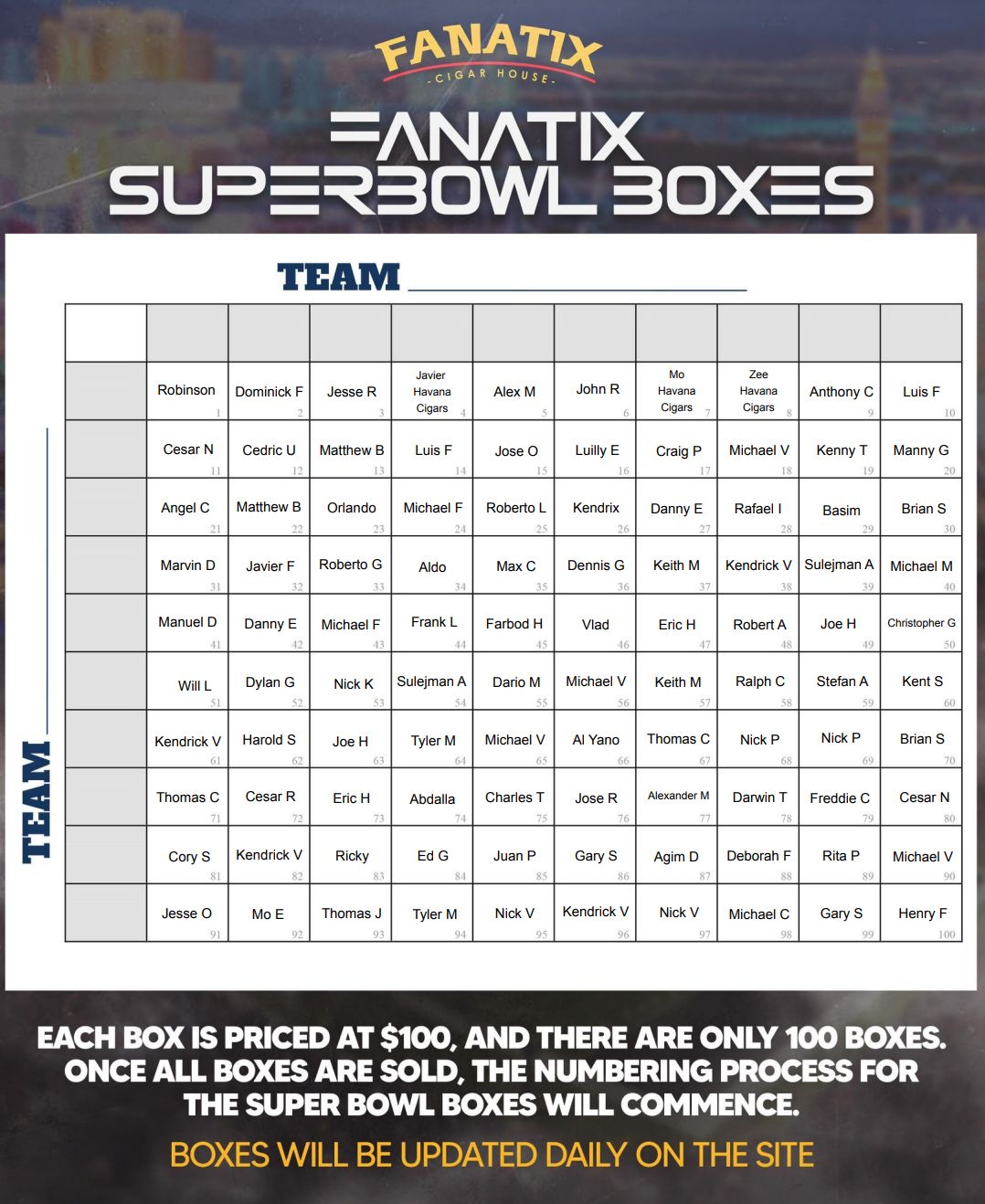 FANATIX SUPER BOWL BOXES